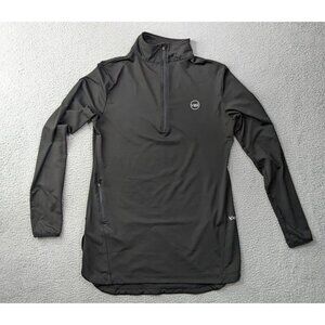 Veil Spark Zip Pullover Womens Medium Tunic Black Active Top PerformanKance Long